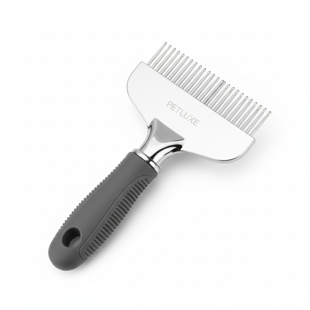 Professional metal comb for Persian cat grooming