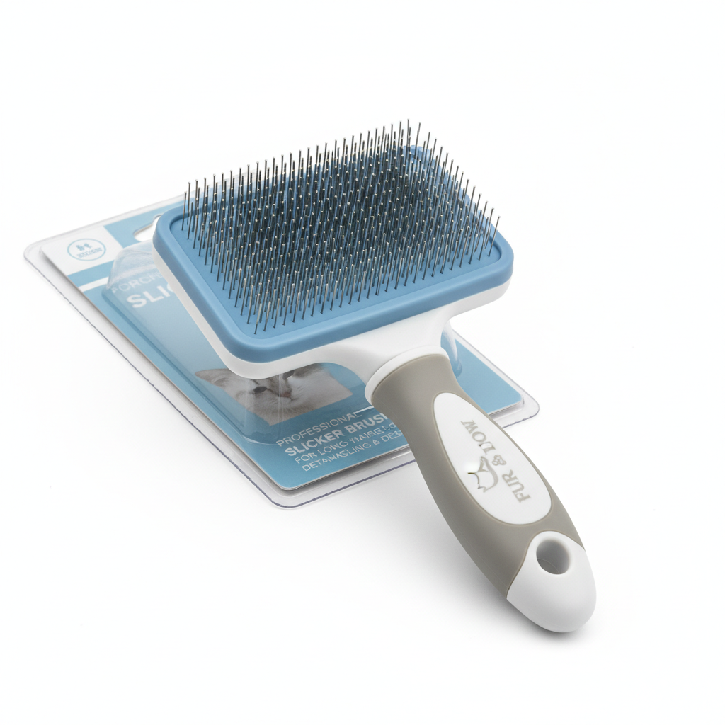 Slicker brush for Persian cat coat maintenance