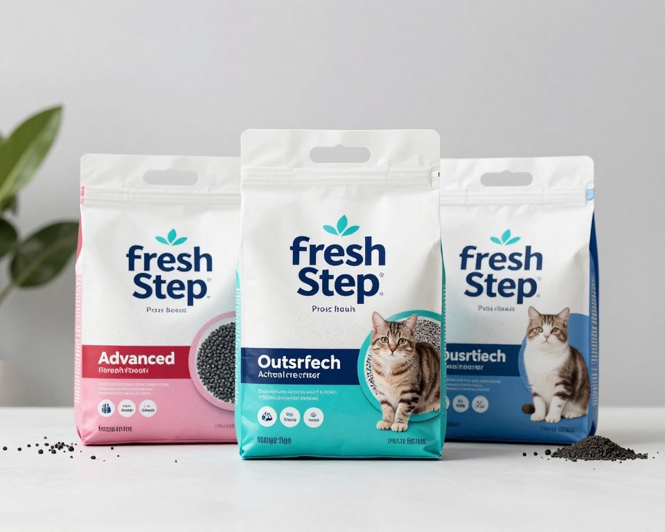 Fresh Step cat litter products with activated charcoal technology